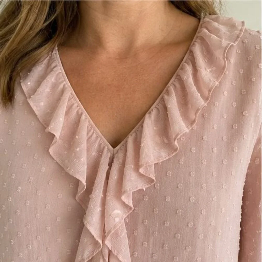 Burgundy V Neck Top